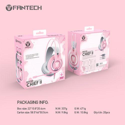 FANTECH HG20 - אוזניות גיימינג ורודות